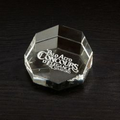 Octagon Clear Paperweight